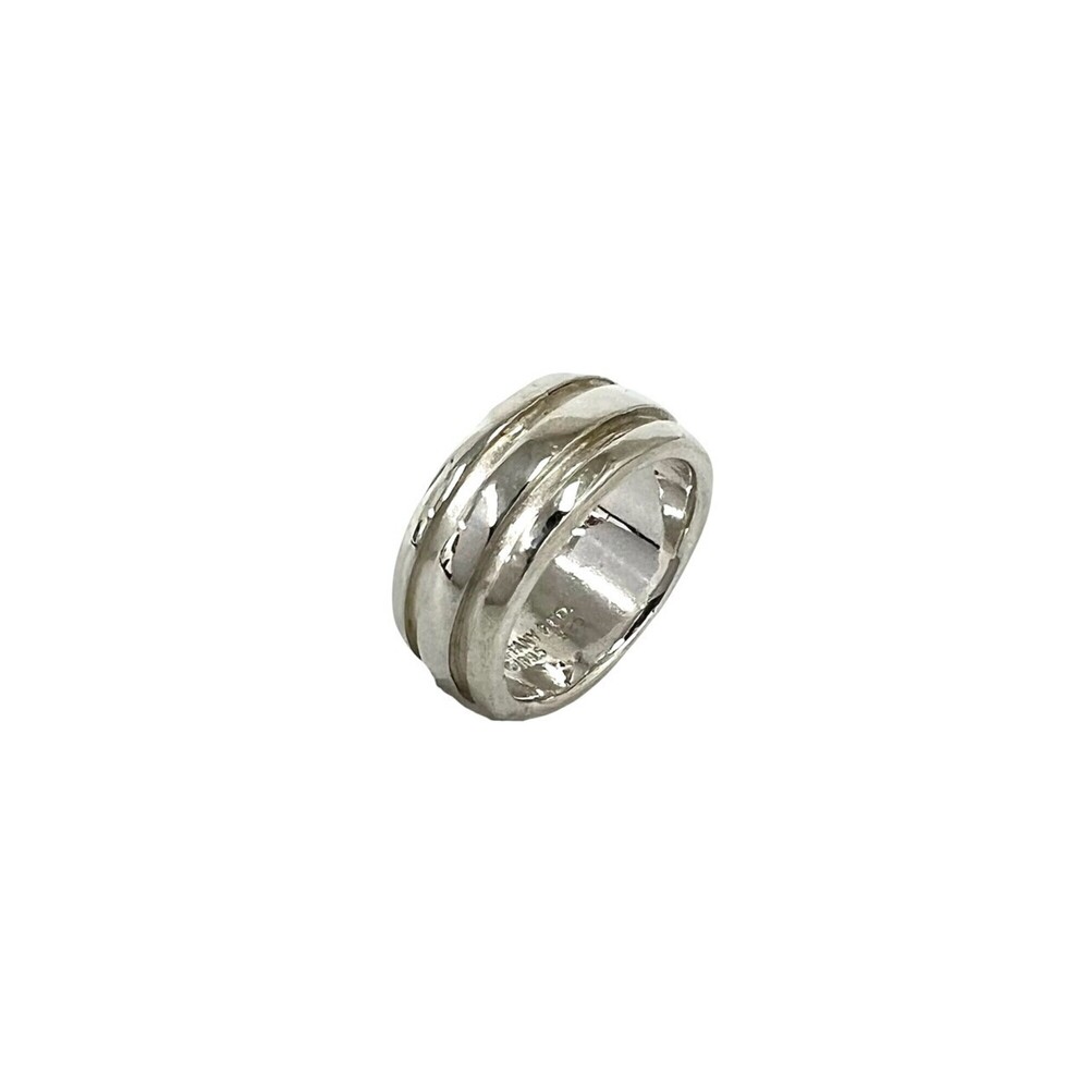TIFFANY&Co. Tiffany Vintage Grooved Double Line Ring, Sterling Silver 925, It...